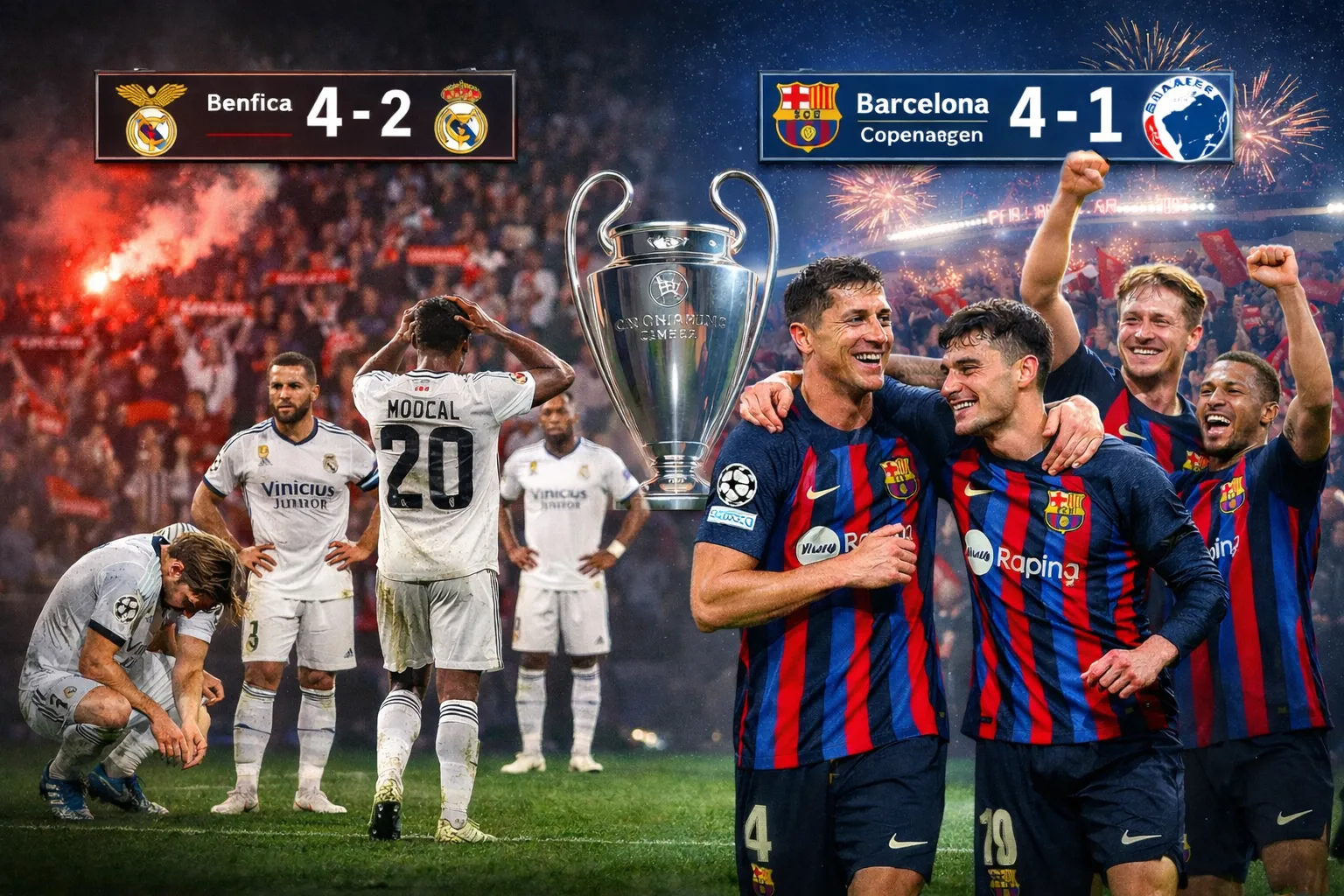 Hasil berbeda dua raksasa Spanyol dalam pertandingan pamungkas fase liga liga Champions musim 2025/2026 (Dok. Red)
