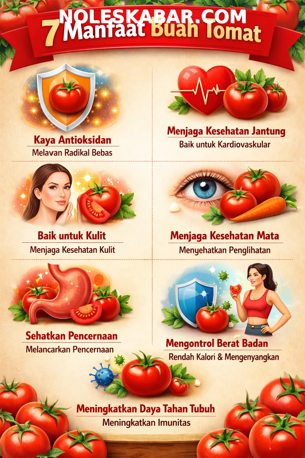 7 Manfaat Buah Tomat untuk Kesehatan Tubuh yang Jarang Disadari (Ilustrasi)