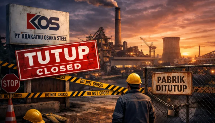 pabrik baja, industri baja, Osaka Steel, Krakatau Osaka Steel, KOS Cilegon, pabrik tutup, krisis keuangan, baja Jepang, investasi asing, industri manufaktur, Krakatau Steel, ekonomi Indonesia, PHK karyawan, industri nasional, pasar global, berita ekonomi, Cilegon Banten, sektor industri, perusahaan Jepang, baja nasional