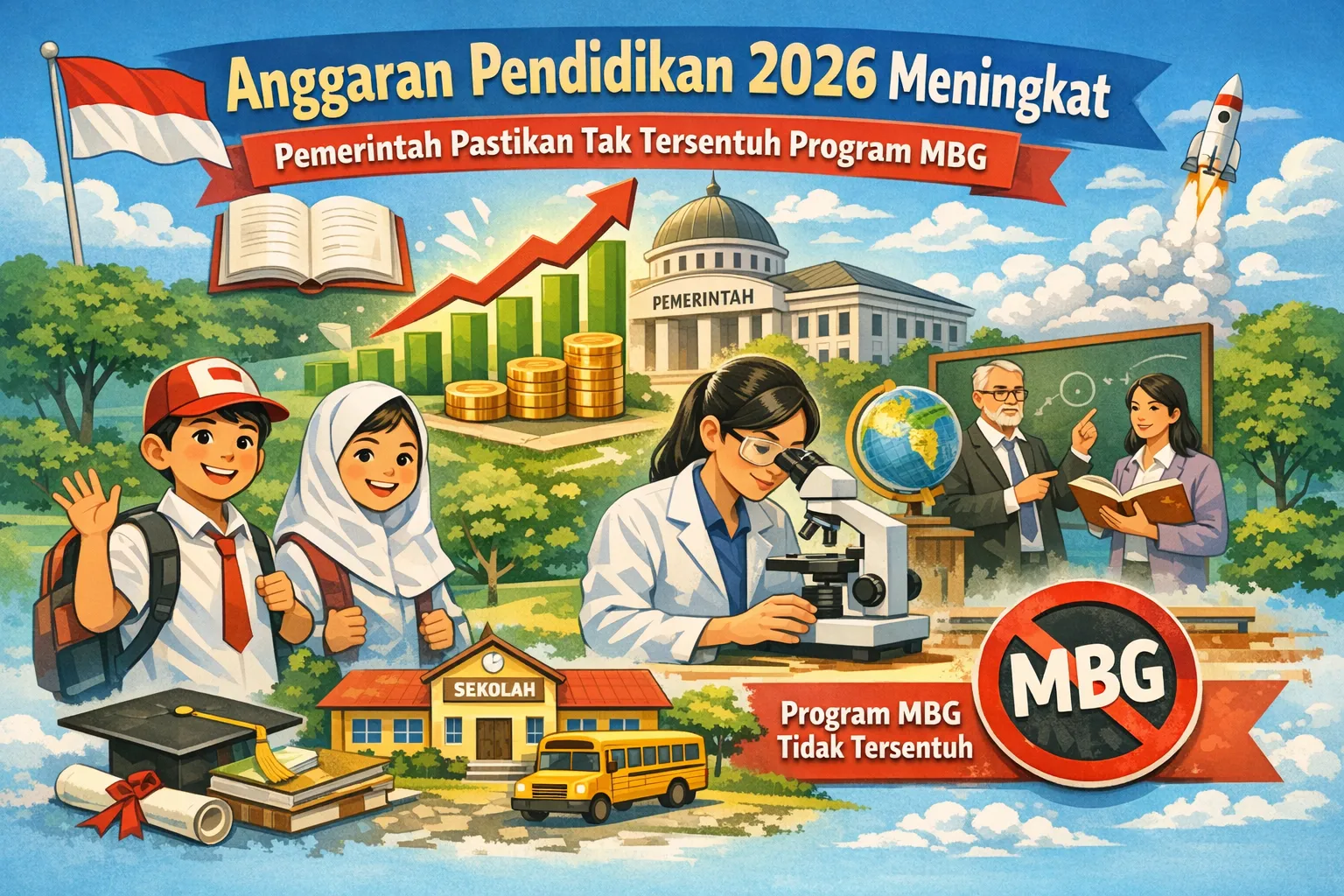 Anggaran Pendidikan 2026 Meningkat, Pemerintah Pastikan Tak Tersentuh Program MBG (Ilustrasi)