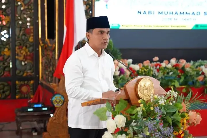 Bupati Bangkalan, Lukman Hakim saat memberikan sambutan (Dok. Istimewa)