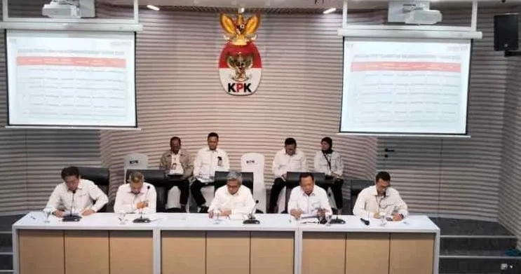 Konferensi pers Komisi Pemberantasan Korupsi (KPK) terkait penetapan lima tersangka kasus dugaan suap pemeriksaan pajak di KPP Madya Jakarta Utara, hasil operasi tangkap tangan (OTT) awal 2026, di Gedung Merah Putih KPK, Jakarta (Foto/Sultoni)