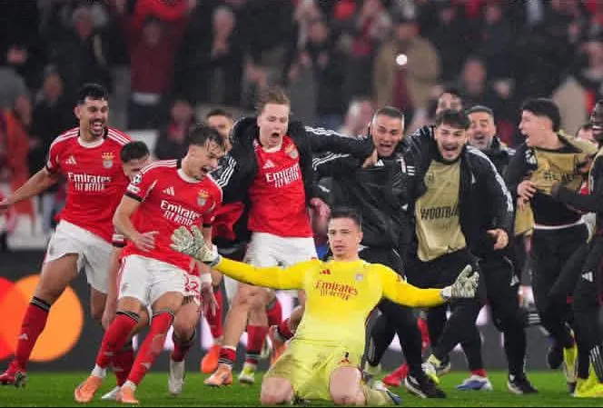 Selebrasi Kiper Benfica, Anatoliy Trubin usai Mencetak Gol ke Gawang Real Madrid di Menit Akhir (Dok. Istimewa)