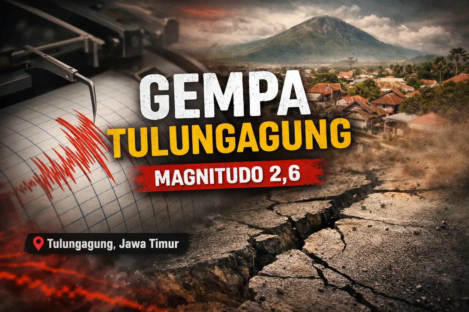 Warga Tulungagung Kaget! Gempa 2,6 SR Mengguncang, Simak Lokasinya (Ilustrasi)