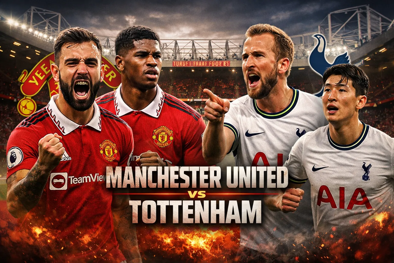 Harry Kane & Son Siap Hantam MU, Old Trafford Diprediksi Panas (Ilustrasi)