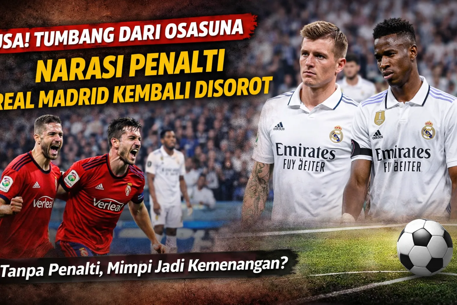 Usai tumbang dari Osasuna, narasi Penalti Real madrid kembali jadi perbincangan ( Foto: Istimewa)