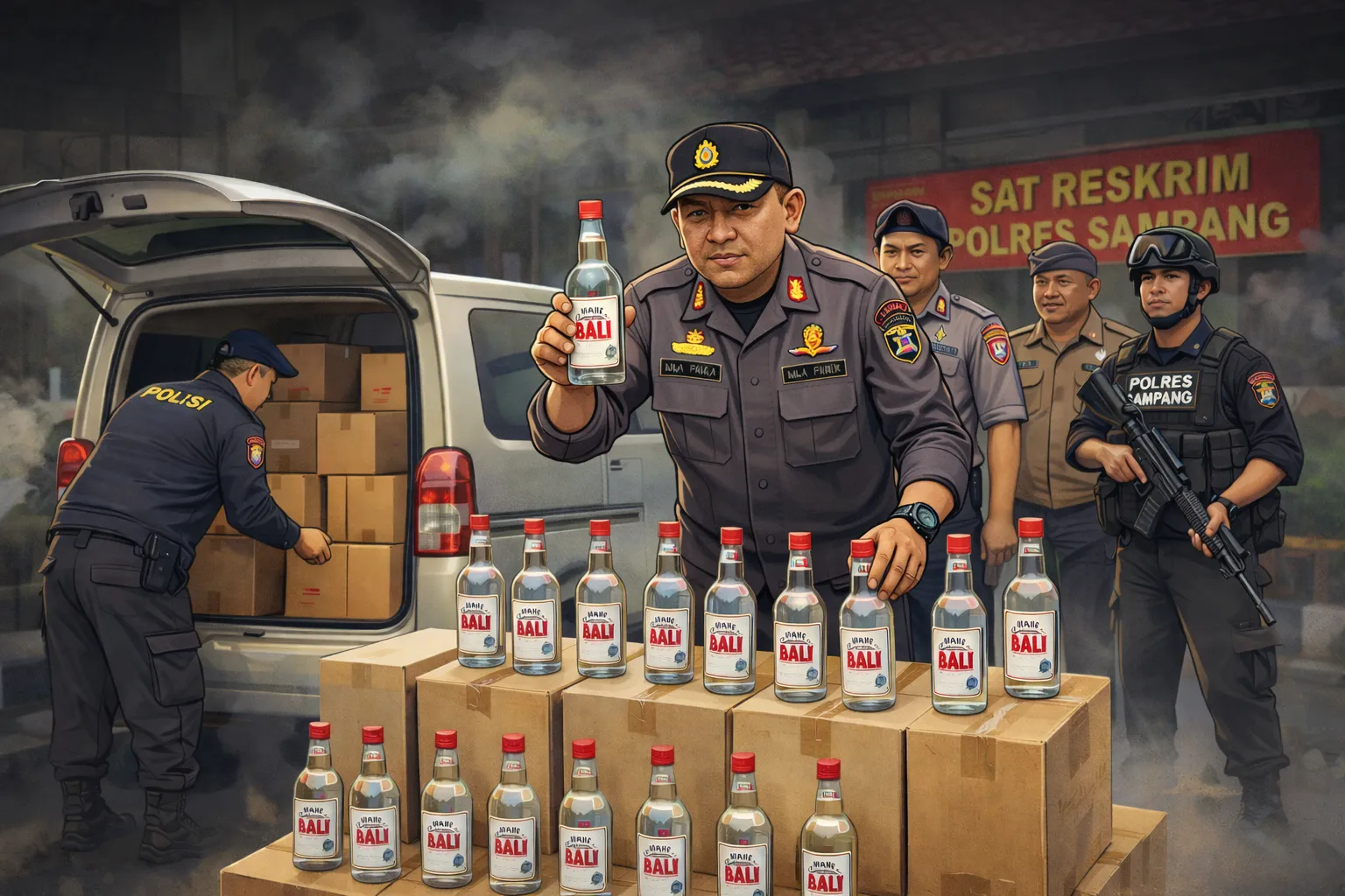 Polisi Sampang Gagalkan Penyelundupan Arak Bali via Travel (Ilustrasi)