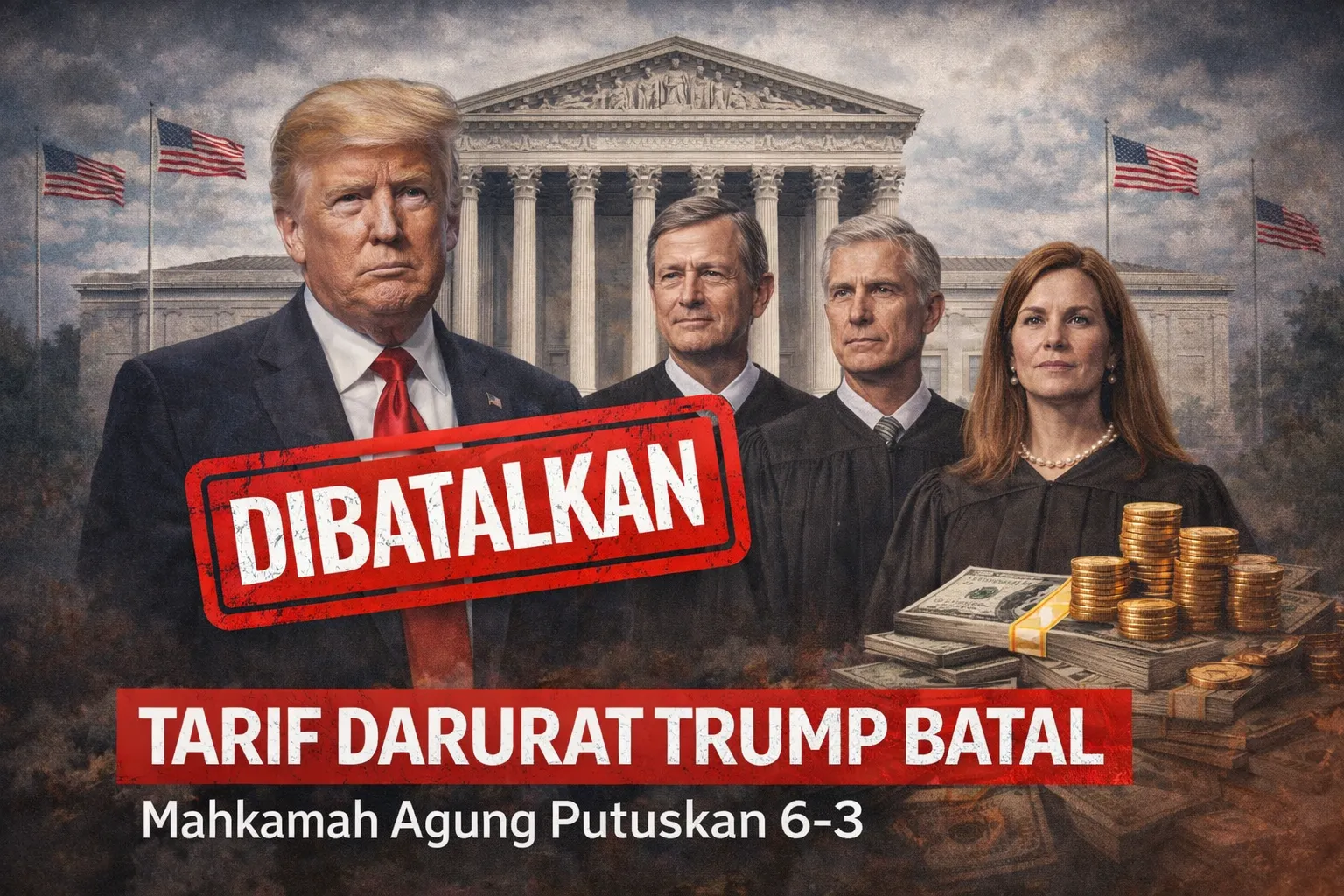 Kebijakan Tarif Trump Tumbang di Mahkamah Agung (Ilustrasi)