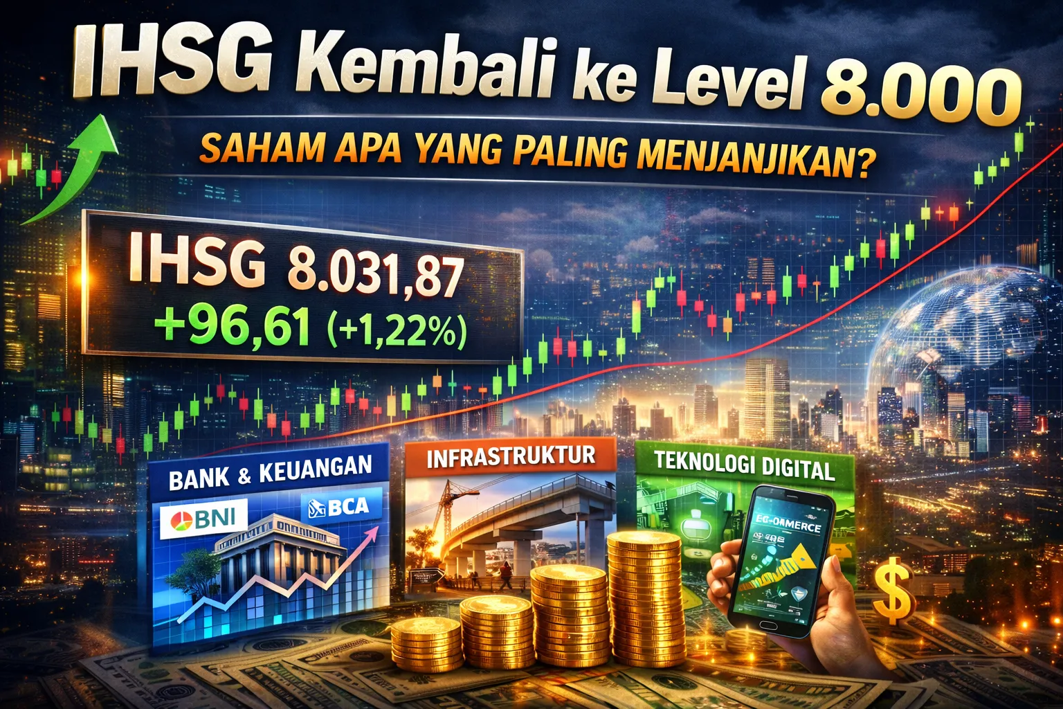 IHSG Kembali ke Level 8.000, Saham Apa yang Paling Menjanjikan? (Ilustrasi)