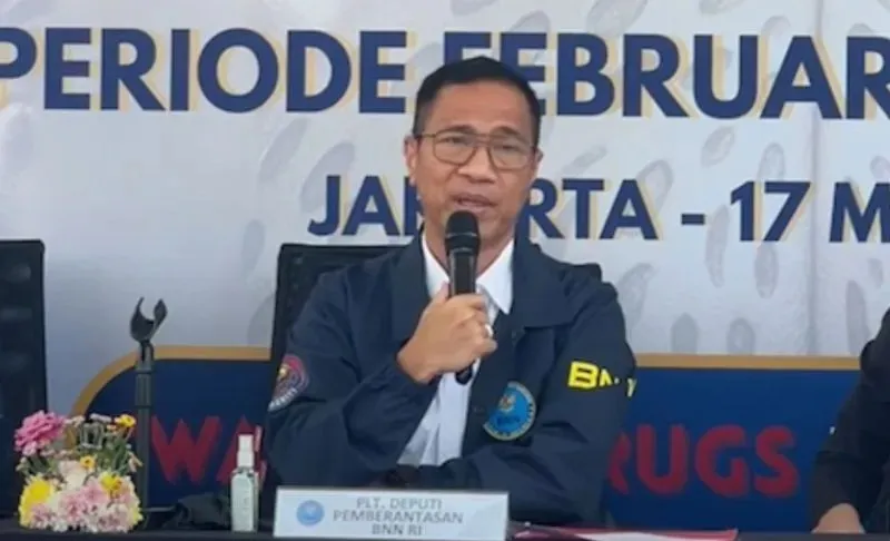 Pemusnahan 34,21 kilogram narkotika oleh BNN RI di Jakarta, Selasa (17/3/2026), yang berasal dari pengungkapan sembilan kasus dengan 13 tersangka dan diperkirakan menyelamatkan 147.340 jiwa dari penyalahgunaan narkoba.
