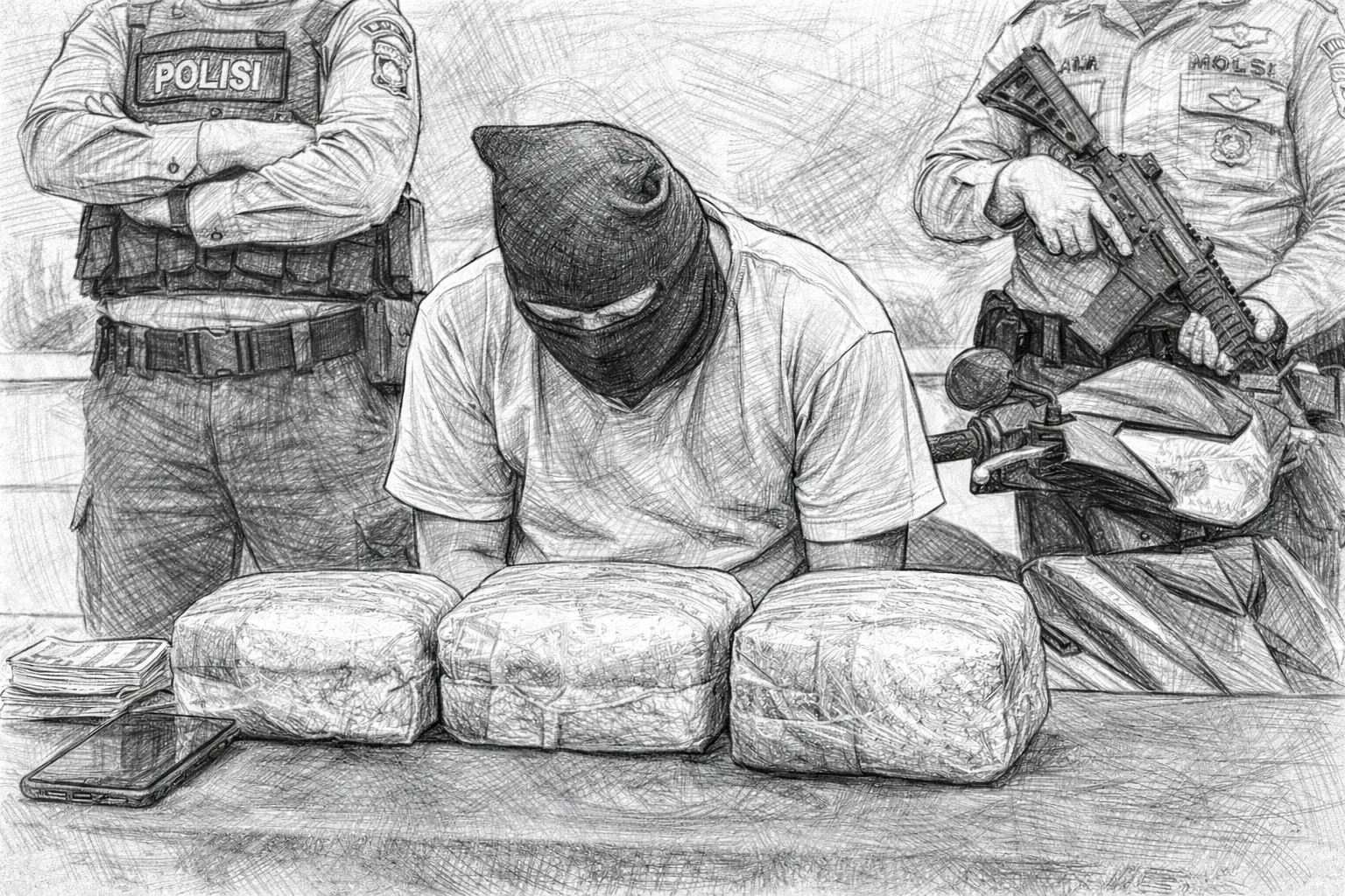 Kurir Sabu 3 Kg Diciduk Polisi di Ketapang Sampang (Ilustrasi)