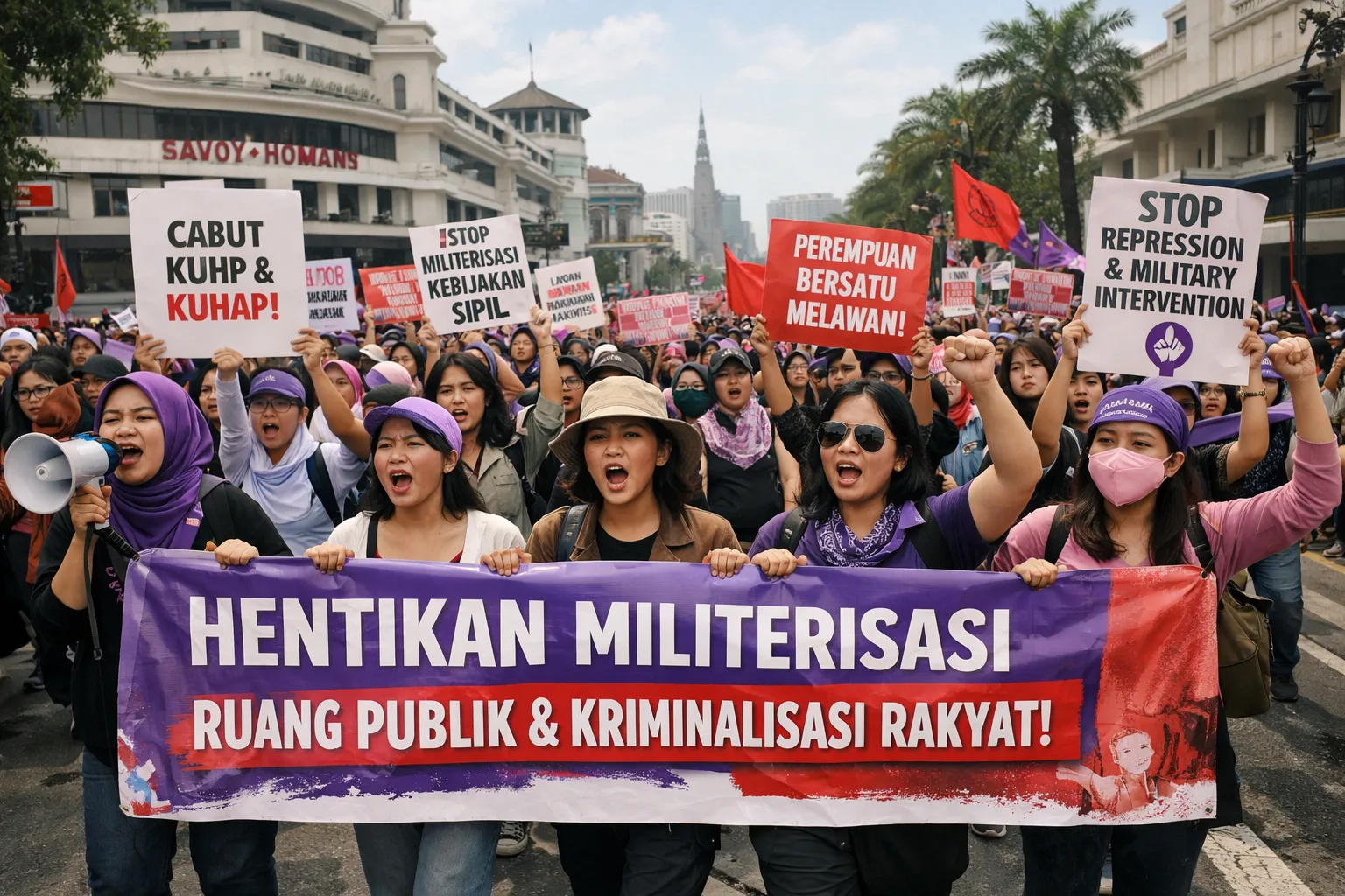 Aksi Hari Perempuan Internasional di Bandung, Massa Suarakan Kritik Kebijakan (Ilustrasi)