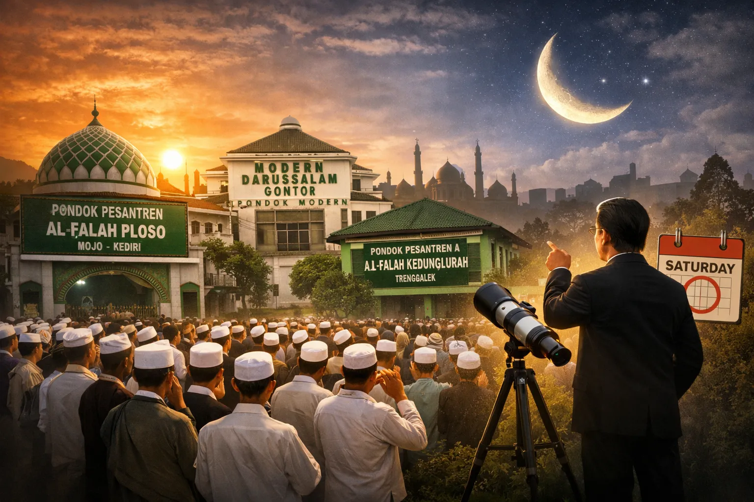 3 Ponpes Besar di Jatim Lebaran Jumat, Apakah Pemerintah Berbeda? (Ilustrasi)