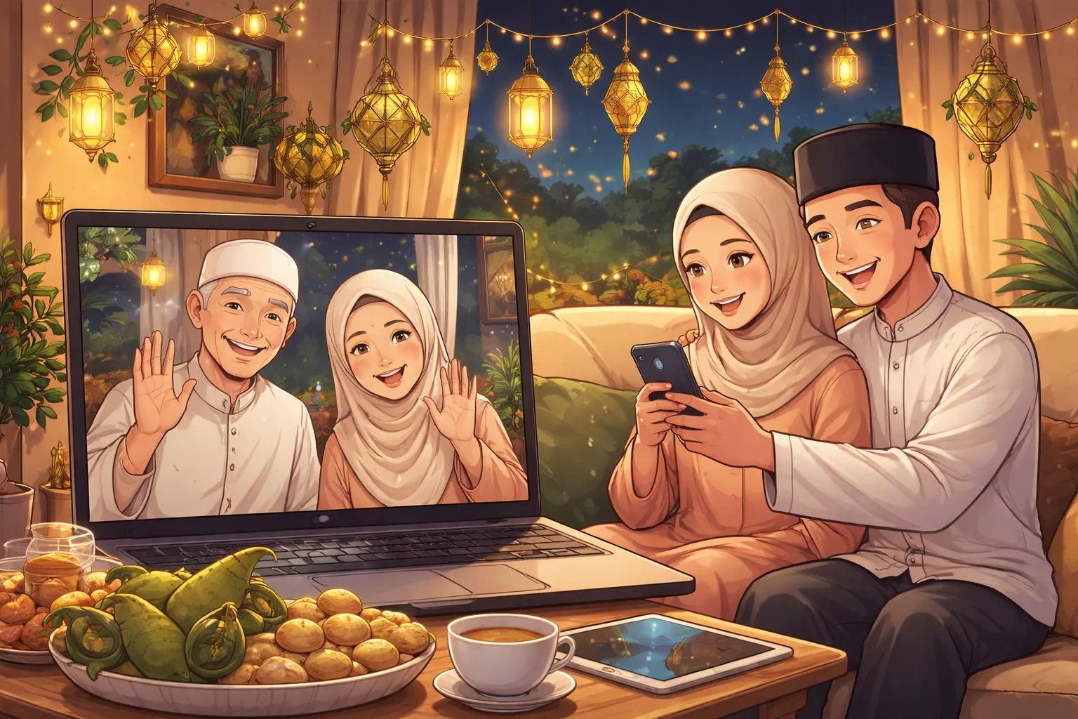 Lebaran di Era Digital: Antara Dekat di Layar, Jauh di Hati? (Ilustrasi)