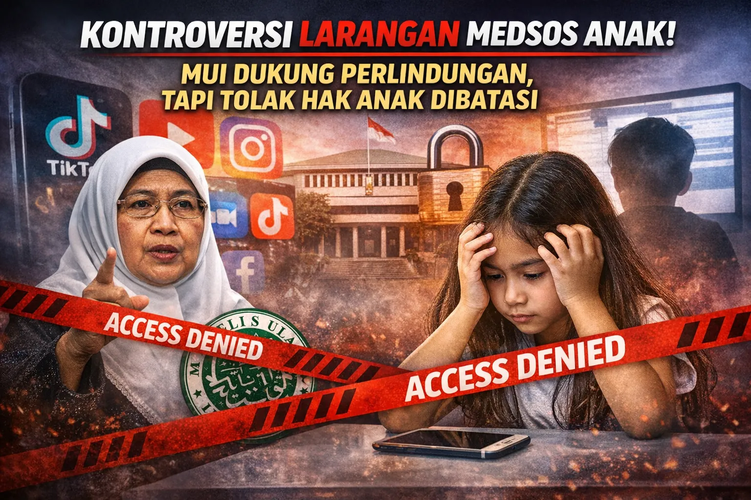 Kontroversi Larangan Medsos Anak! MUI Dukung Perlindungan, Tapi Tolak Hak Anak Dibatasi (Ilustrasi)