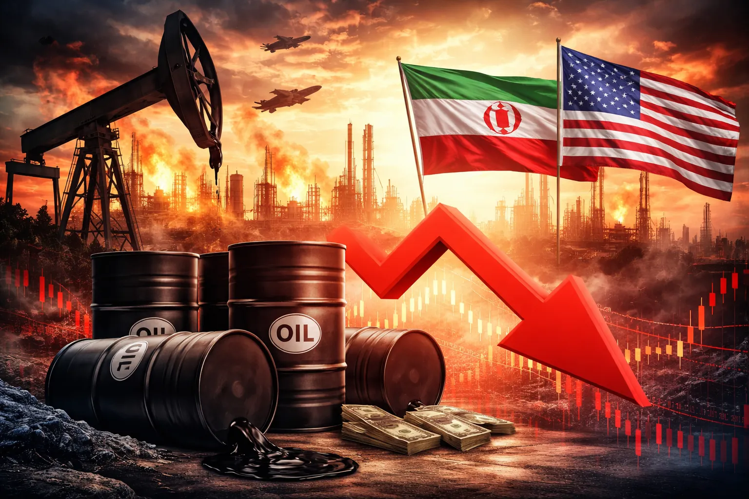 Harga Minyak Dunia Anjlok Tajam, Penundaan Serangan AS ke Iran Redakan Pasar? (Ilustrasi)
