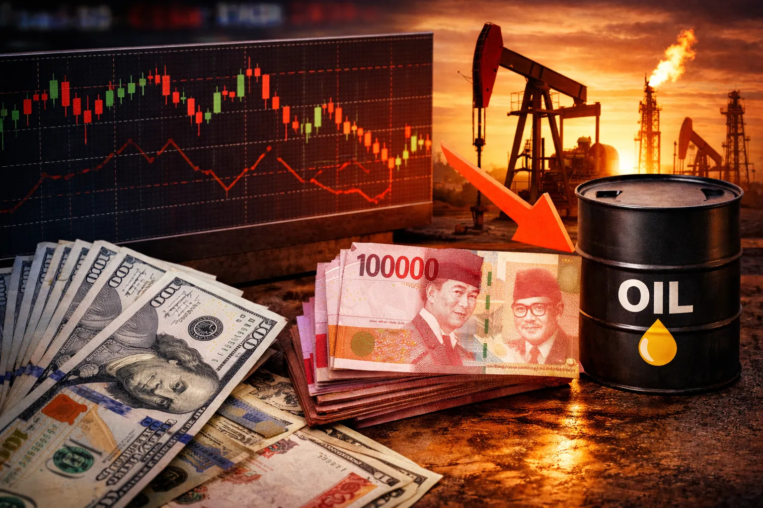 Rupiah Melemah ke Rp16.949 per Dolar AS, Harga Minyak Dunia Tembus US$92 per Barel (Ilustrasi)